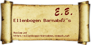 Ellenbogen Barnabás névjegykártya