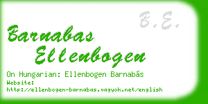 barnabas ellenbogen business card